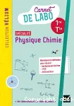 Carnet de labo, spécialité physique chimie, 1re Tle