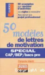 50 modèles de lettres de motivation